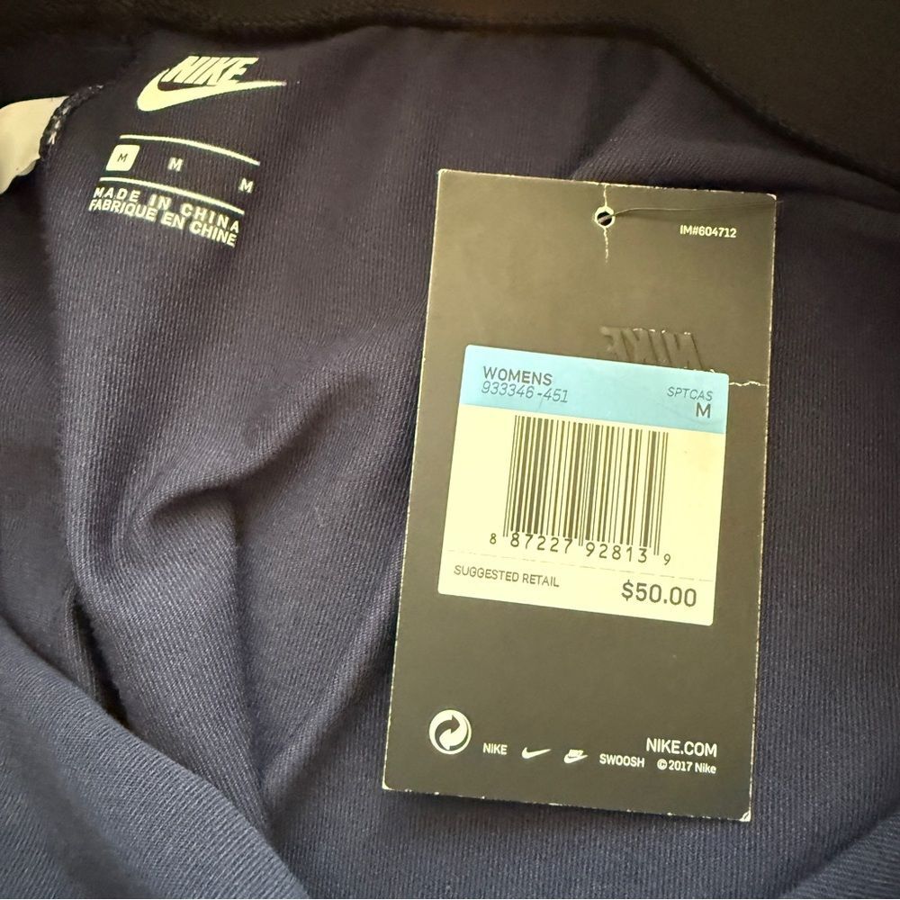 NWT Nike Blue Graphic Logo Tights Sz M - Picture 6 of 6